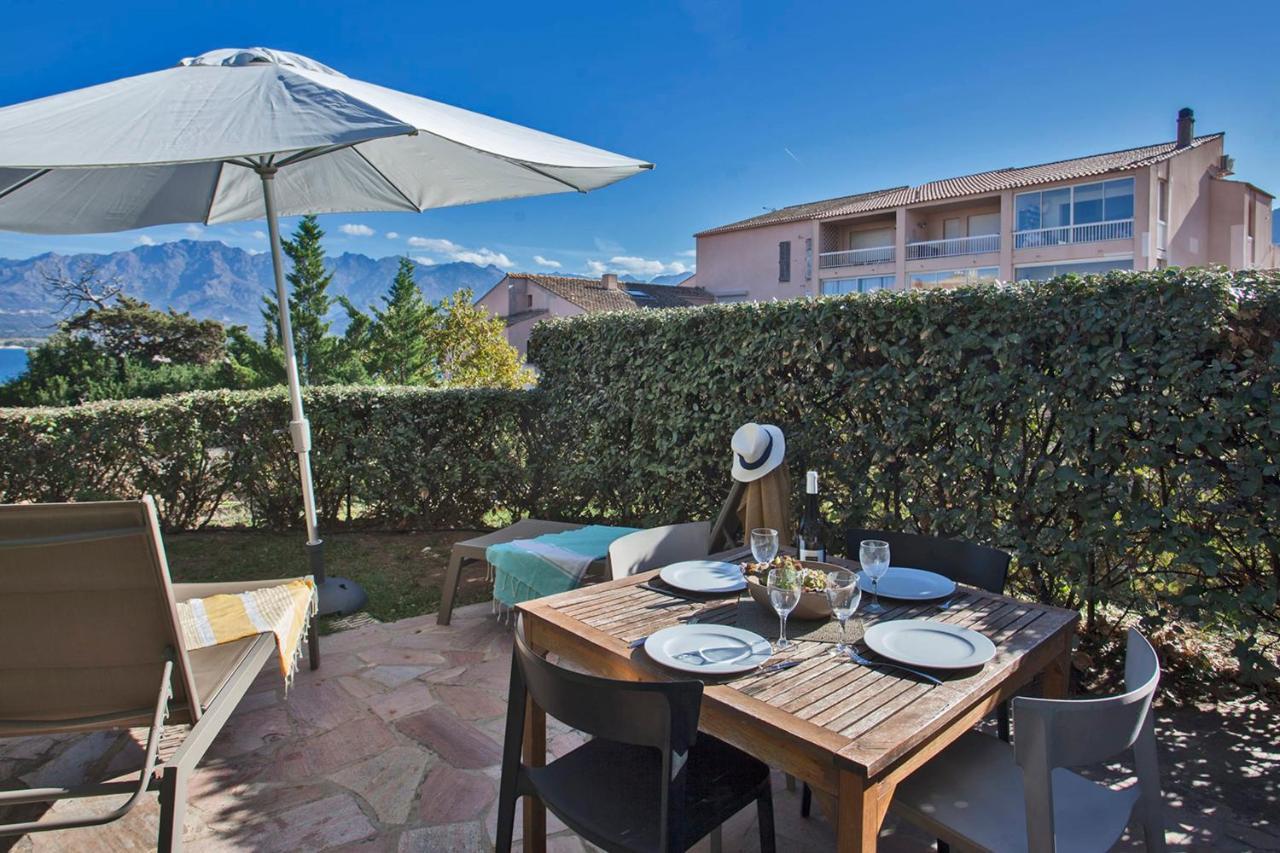 Mare location avec jardin vue mer et montagne plage et port à 2 pas Calvi  Exterior foto